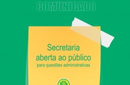 Secretaria aberta ao público